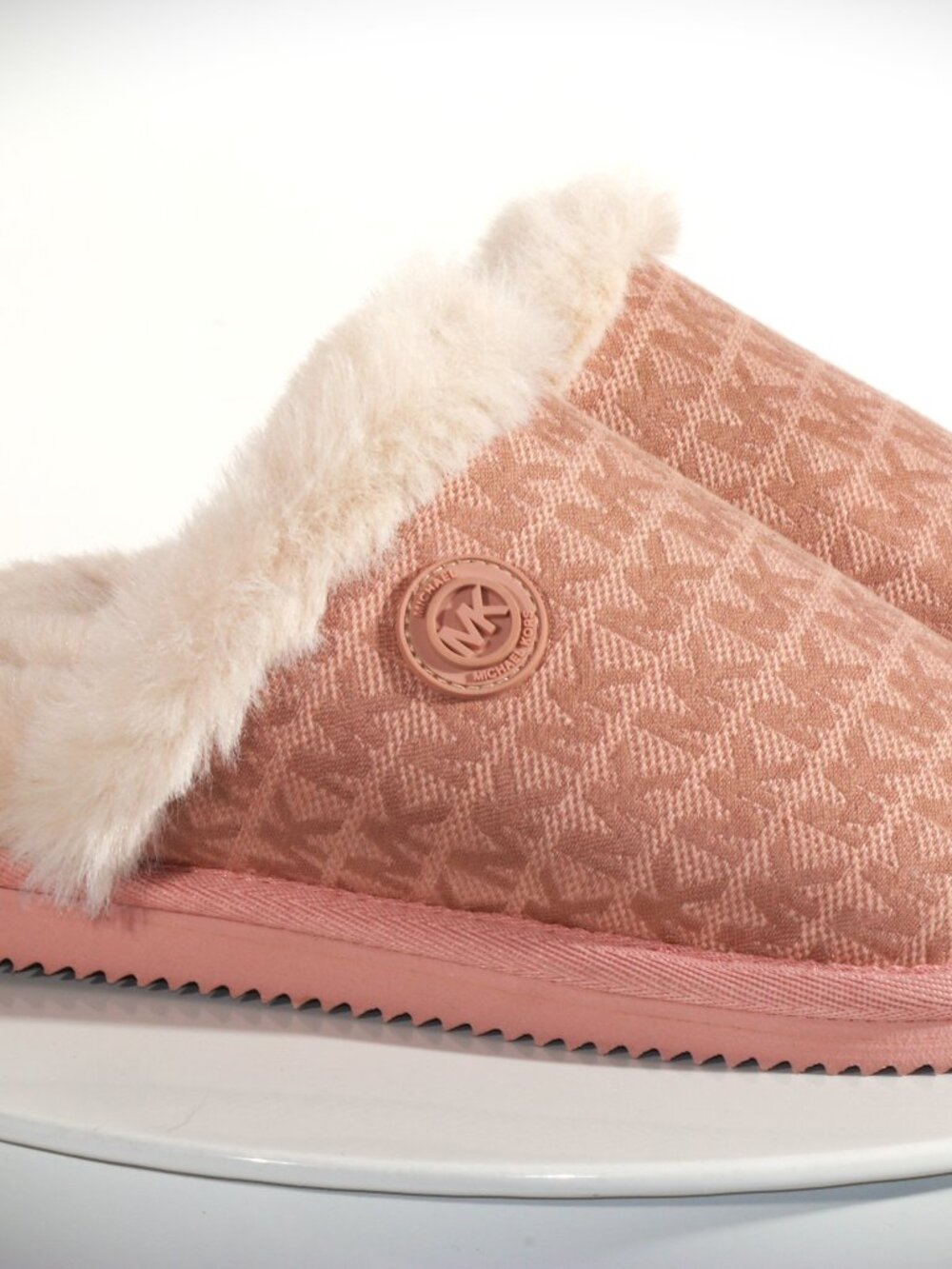 Michael Kors Signature Logo Slippers, Size 4